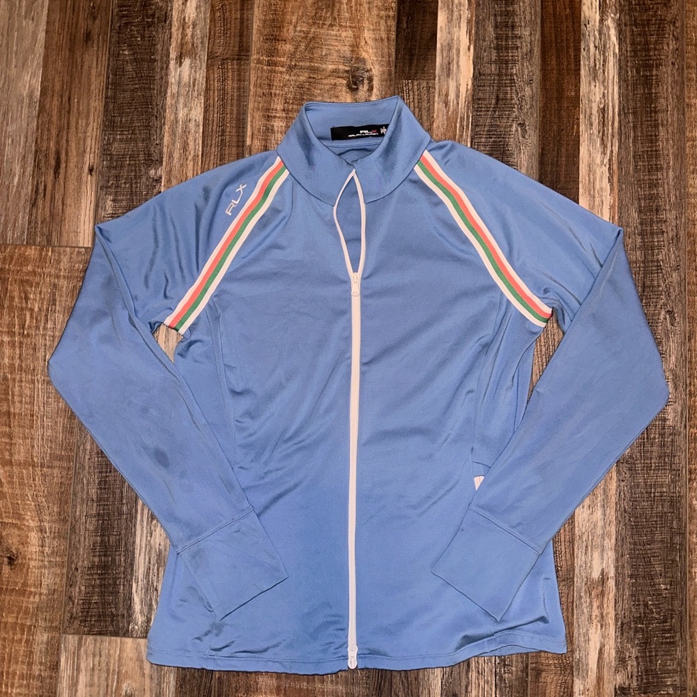 RLX Ralph Lauren Blue Jacket with Striped Details